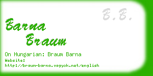 barna braum business card